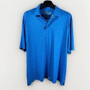 Roundtree & Yorke Performance Polo Men’s Blue Short Sleeve Size XL